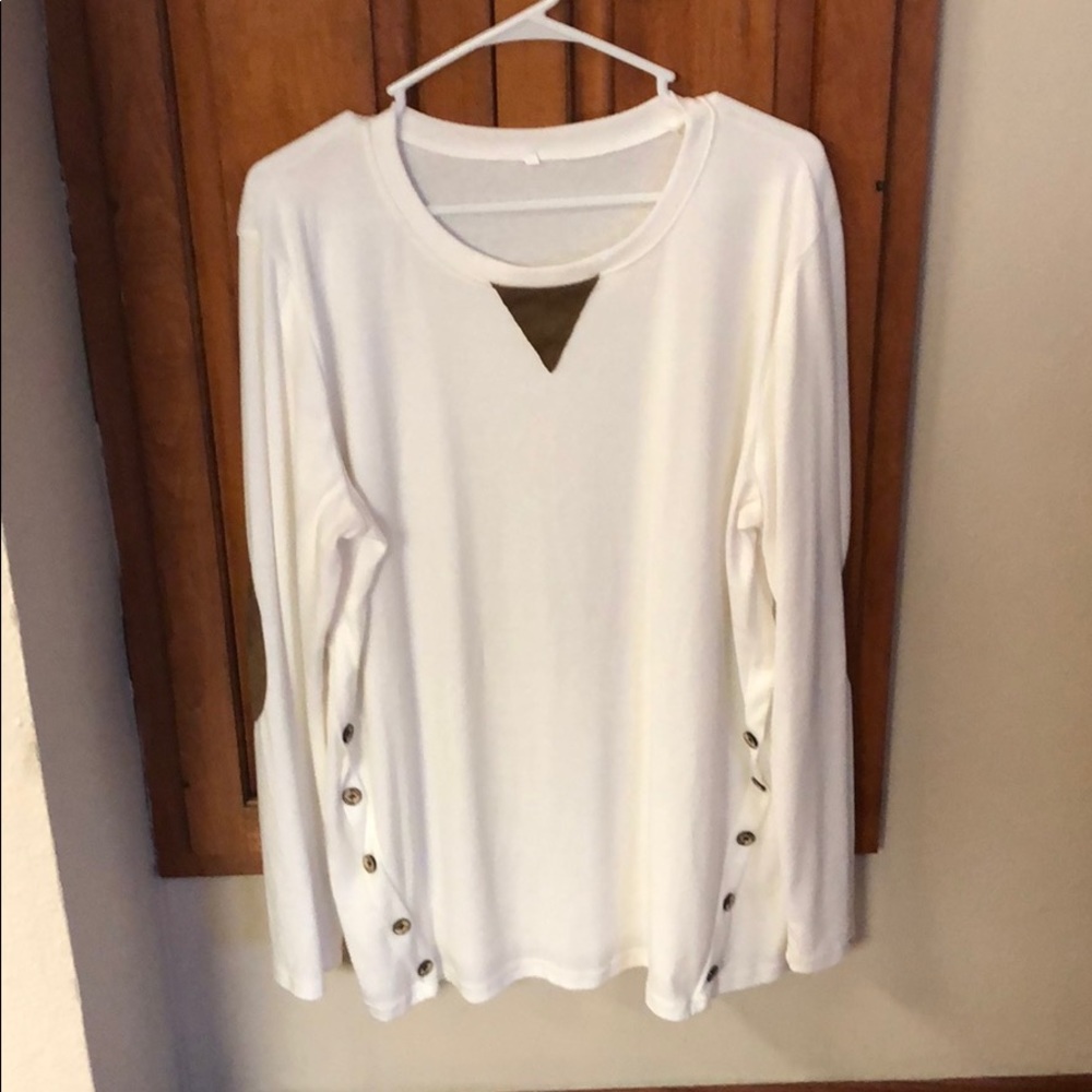 Boutique brand white long sleeve shirt